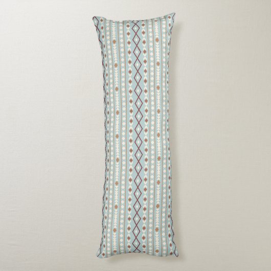 Coussins Longs Aztec Formes Motif Rusts Crème Turquoise-Bleu (Dos (Vertical))