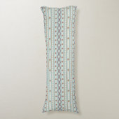 Coussins Longs Aztec Formes Motif Rusts Crème Turquoise-Bleu (devant Vertical)