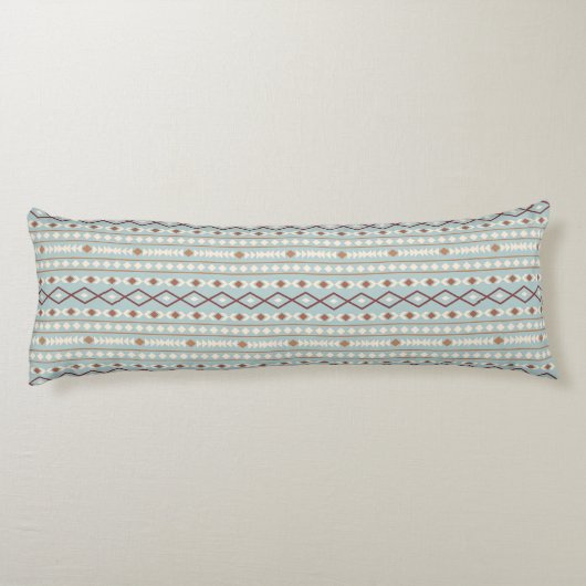 Coussins Longs Aztec Formes Motif Rusts Crème Turquoise-Bleu (Dos)