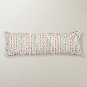Coussins Longs Aztec Formes V Motif rouille Crème Turquoise (Dos)