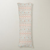Coussins Longs Aztec Formes V Motif rouille Crème Turquoise (Devant (Vertical))