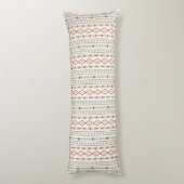 Coussins Longs Aztec Formes V Motif rouille Crème Turquoise (Dos (Vertical))