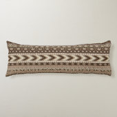 Coussins Longs Aztec Tribal Print Neutral Browns Beige Taupe (Devant)