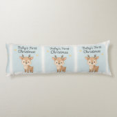 Coussins Longs Baby first christmas reindeer cozy nursery (Dos)
