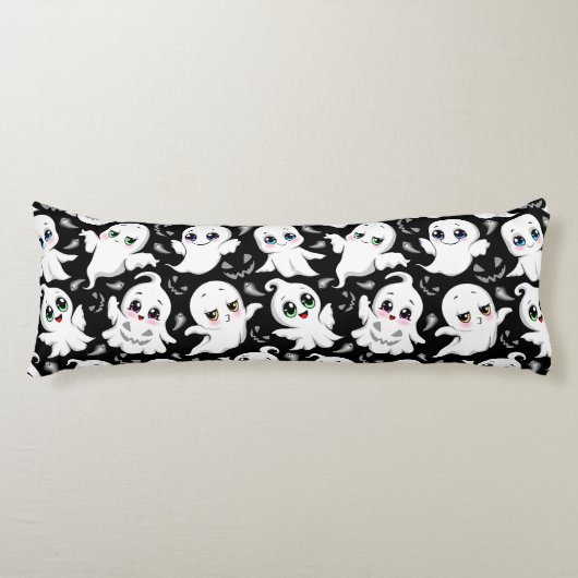 Coussins Longs Baby Ghosts Éffrayant mignon Halloween humeur (Devant)