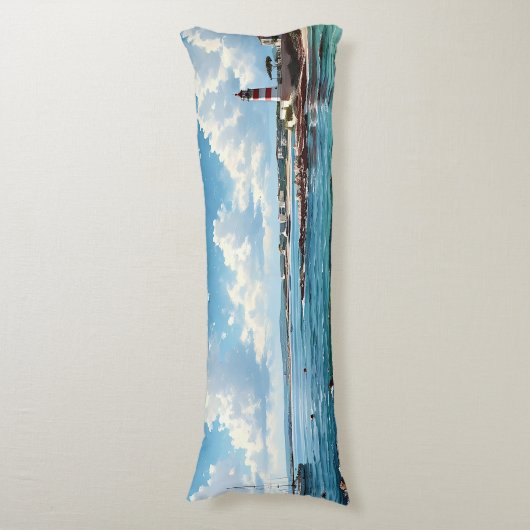 Coussins Longs Baie méditerranéenne large mer (Devant (Vertical))