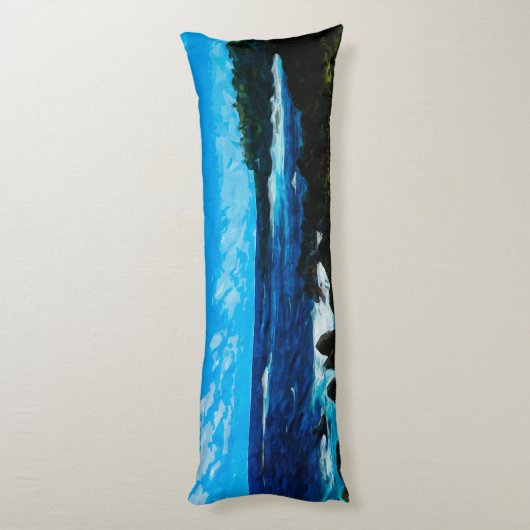 Coussins Longs Baie sur la route vers Hana Maui Abstrait (Dos (Vertical))