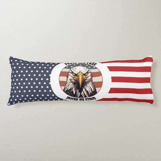 Coussins Longs Bald Eagle Bust avec l'Arrière - plan du drapeau a (Devant)