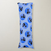 Coussins Longs Bald Eagle en hiver - Art original de la faune (Devant (Vertical))