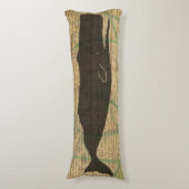 Coussins Longs Baleine antique Vie marine (Devant (Vertical))