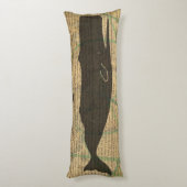Coussins Longs Baleine antique Vie marine (Dos (Vertical))