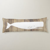 Coussins Longs Baleine blanche marine et Faux Navire léger Bois (Dos)