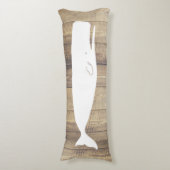 Coussins Longs Baleine blanche marine et Faux Navire léger Bois (Devant (Vertical))