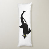 Coussins Longs Baleine tueuse à écouter de la musique Casque jaun (Dos (Vertical))