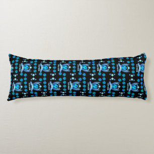 Coussins Longs Balle de Football Bleu Néon   Cadeaux Personnalisé