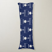 Coussins Longs Balle de volley-ball personnalisée et Motif Net (Devant (Vertical))