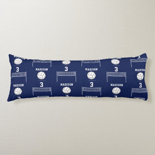 Coussins Longs Balle de volley-ball personnalisée et Motif Net (Devant)