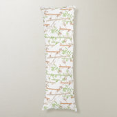 Coussins Longs Bambou Foliage Oriental Feuilles de verdure (Devant (Vertical))