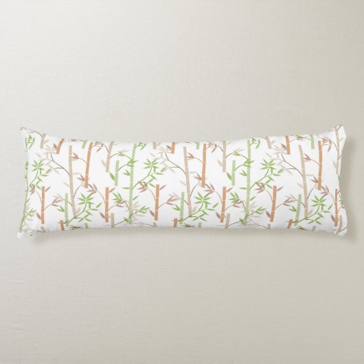 Coussins Longs Bambou Foliage Oriental Feuilles de verdure (Devant)