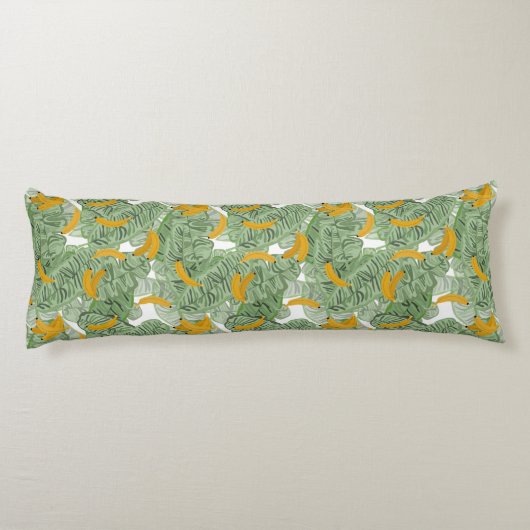 Coussins Longs Banane tropicale moderne Motif vert (Dos)