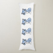 Coussins Longs Bande dessinée mignonne de chat bleu (Devant (Vertical))