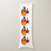 Coussins Longs Bande dessinée orange de perroquet (Devant (Vertical))