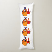 Coussins Longs Bande dessinée orange de perroquet (Dos (Vertical))