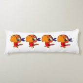 Coussins Longs Bande dessinée orange de perroquet (Devant)