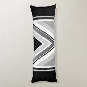 Coussins Longs Bande grise noire diagonale (Dos (Vertical))