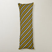 Coussins Longs Bandes arc-en-ciel blanc jaune (Dos (Vertical))