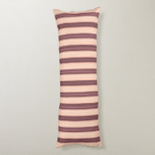 Coussins Longs Bandes brunes rose mignonnes (Dos (Vertical))