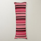 Coussins Longs Bandes Classiques Rose, Rose, Pill Lumbar au choco (Devant (Vertical))