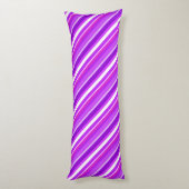 Coussins Longs Bandes de bonbons en couches - violet et orchidée (Dos (Vertical))