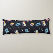 Coussins Longs Bandes de cassettes rétro dans l'espace cosmique (Dos)