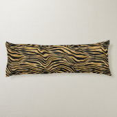 Coussins Longs Bandes de tigres noir et or (Dos)