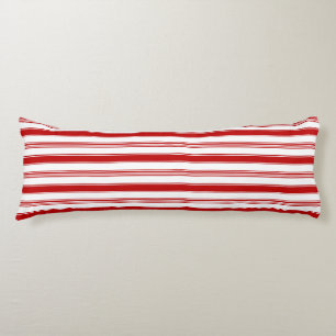 Coussins Longs Bandes horizontales rouges