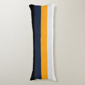 Coussins Longs Bandes jaunes, bleues, blanches et noires (Devant (Vertical))