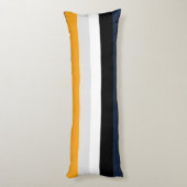 Coussins Longs Bandes jaunes, bleues, blanches et noires (Dos (Vertical))