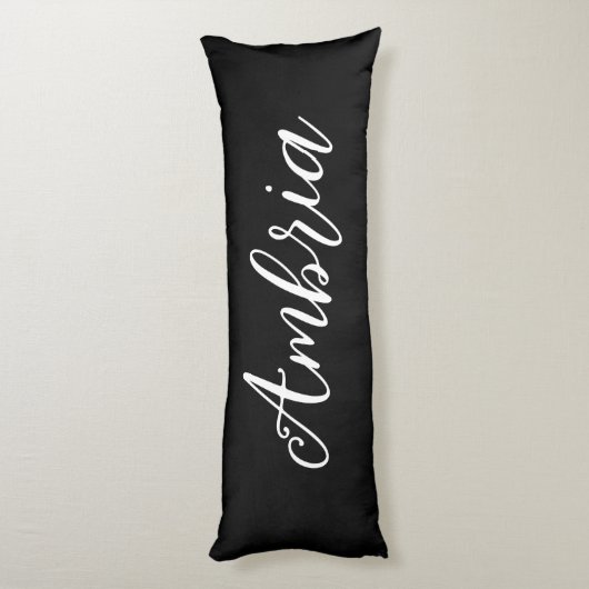 Coussins Longs Bandes noir et blanc personnalisées (Dos (Vertical))