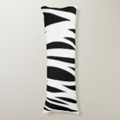 Coussins Longs Bandes noires et blanches (Devant (Vertical))