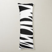 Coussins Longs Bandes noires et blanches (Dos (Vertical))