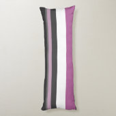 Coussins Longs Bandes noires, grises et blanches (Dos (Vertical))