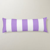 Coussins Longs Bandes pourpres, Blancs, Motif rayé (Dos)