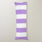 Coussins Longs Bandes pourpres, Blancs, Motif rayé (Devant (Vertical))