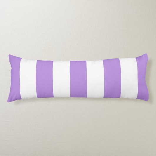 Coussins Longs Bandes pourpres, Blancs, Motif rayé (Devant)