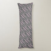 Coussins Longs Bandes roses et grises (Dos (Vertical))