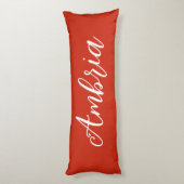 Coussins Longs Bandes rouges et blanches personnalisées (Dos (Vertical))