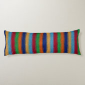 Coussins Longs Bandes tricotées colorées (Dos)