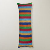 Coussins Longs Bandes tricotées colorées (Dos (Vertical))
