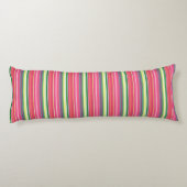 Coussins Longs Bandes vert rose pâle (Dos)